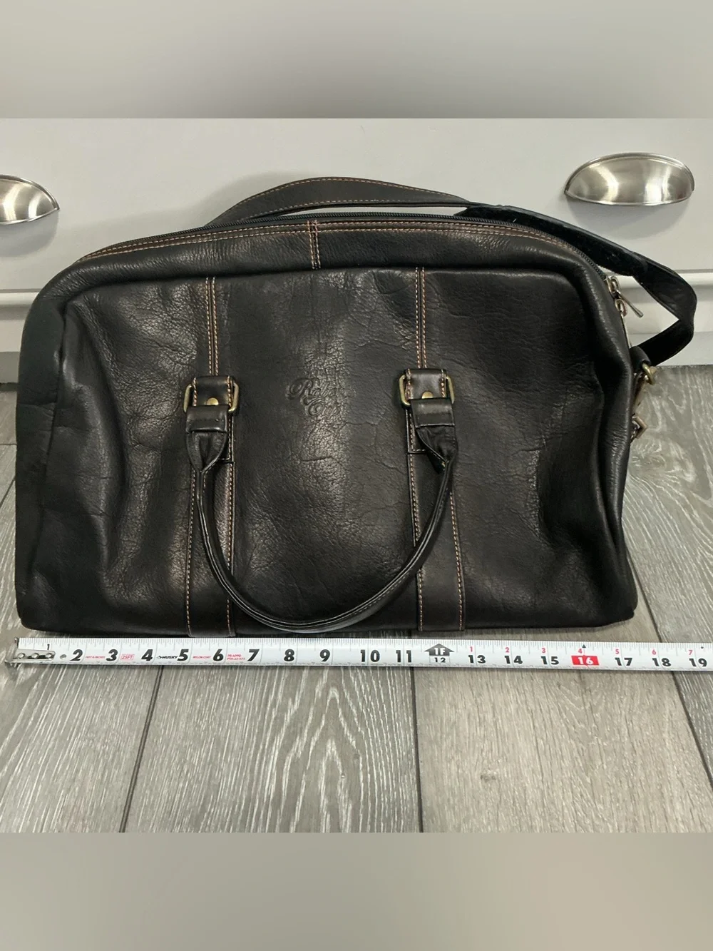 Links&Kings Leather Crown Duffle Weekender Bag in Black⛳️The Roberts Cup⛳️